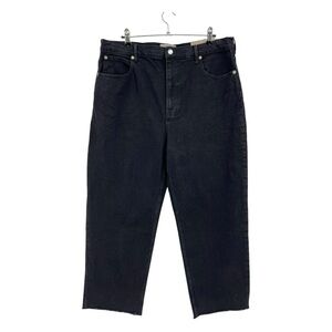 Everlane The Way High Jean Raw Hem in Coal Black Size 33 Crop
